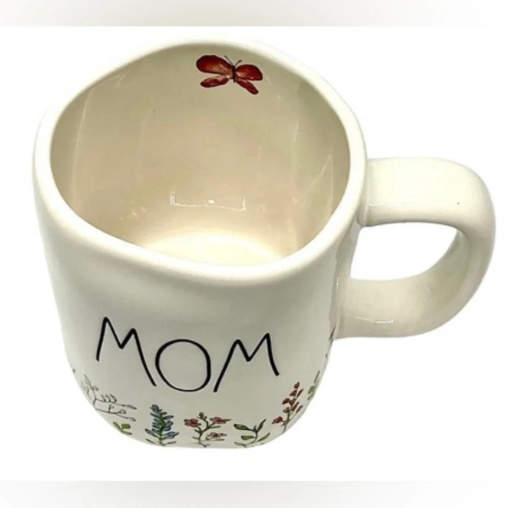 NEW Rae Dunn White MOM mug 🪴 motif 💐  🌺 - Picture 6 of 9